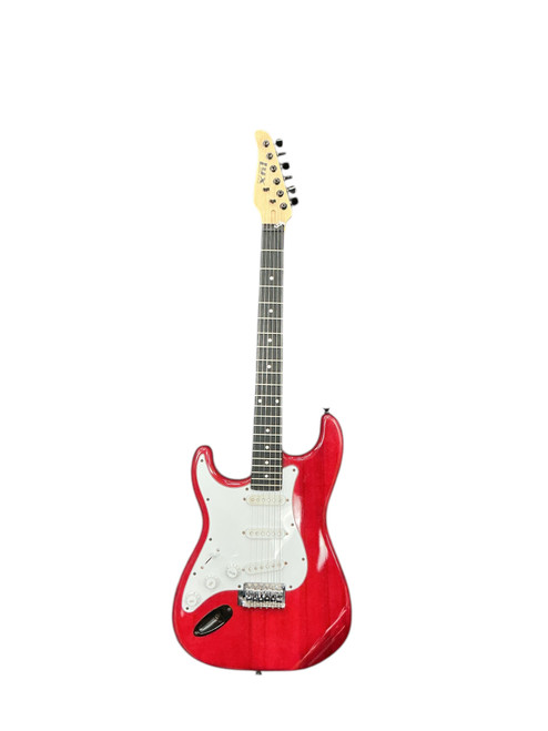 Vist Large View of Product Image Which is Used Lyx Pro RED STRAT Super S Electric Guitar Red 6-String