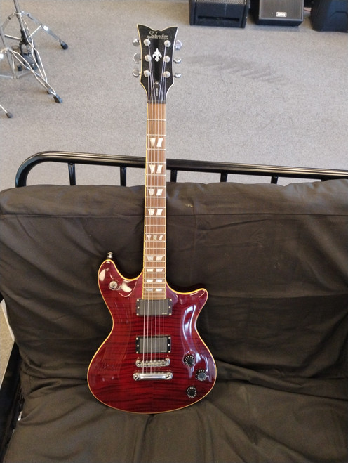 Vist Large View of Product Image Which is Used Schecter TEMPEST CUSTOM Electric Guitar Red 6-String