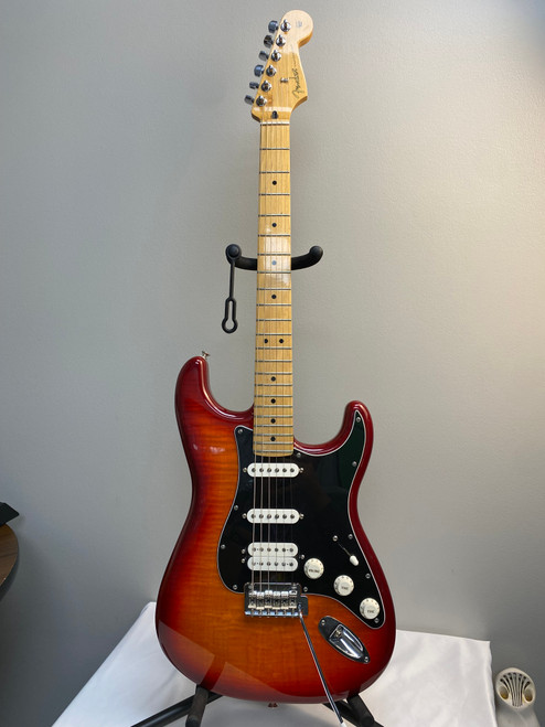 Vist Large View of Product Image Which is Used Fender MIM PLAYER STRAT HSS S Type Electric Guitar Cherry Sunburst 6-String