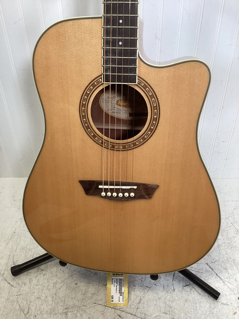 Vist Large View of Product Image Which is Used Washburn HARVEST WD7SCE-A Laminate Top Acoustic Guitar Natural