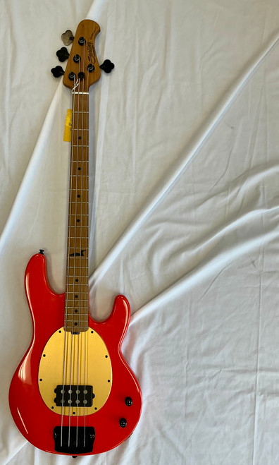 Vist Large View of Product Image Which is Used STERLING (Music Man) PETE WENTZ STINGRAY BASS P Type Bass Guitar Red 4-String