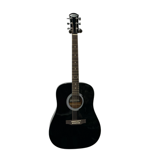 Vist Large View of Product Image Which is Used Johnson JG-555 Laminate Top Acoustic Guitar Black