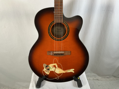 Vist Large View of Product Image Which is Used Fender BIG TEX CE SB Solid Top Acoustic Guitar Sunburst