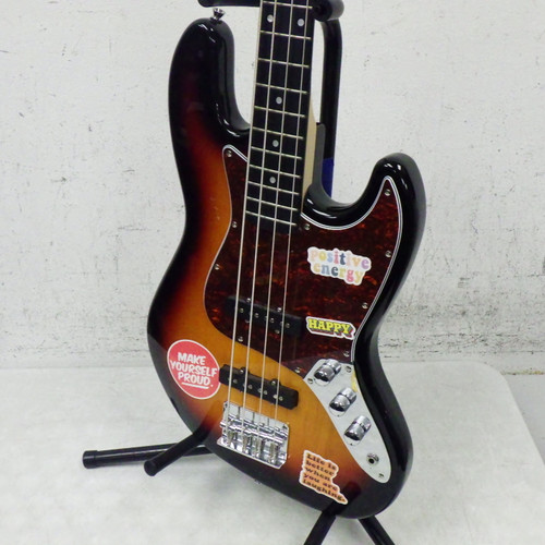 Vist Large View of Product Image Which is Used Donner 5 String J Style Bass J Type Bass Guitar Sunburst 4-String