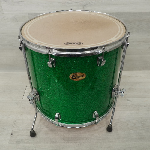 Vist Large View of Product Image Which is Used Ludwig 18x16 Centennial Floor Tom Green Sparkle