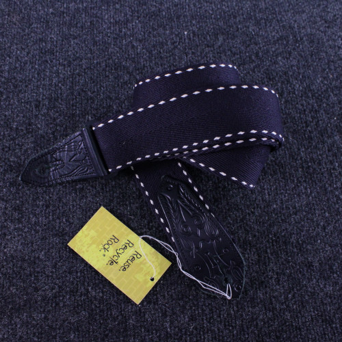 Vist Large View of Product Image Which is Used Levy's GUITAR STRAP DOUBLE COTTON LEATHER Guitar Accessory
