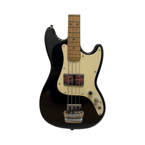 Vist Large View of Product Image Which is Used Squier BRONCO W/UPGRADES 2003 Vintage Bass Guitar Black 4-String