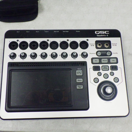 Vist Large View of Product Image Which is Used Qsc Touchmix 8 W/case Mixing Console