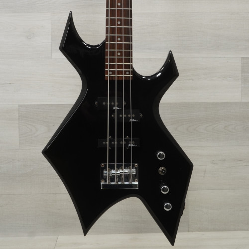 Vist Large View of Product Image Which is Used Bc Rich Platinum Series Warlock Bass Guitar Black