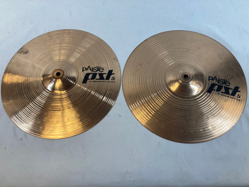 Vist Large View of Product Image Which is Used Paiste 14 IN PST 5 Medium Hi Hat Cymbals
