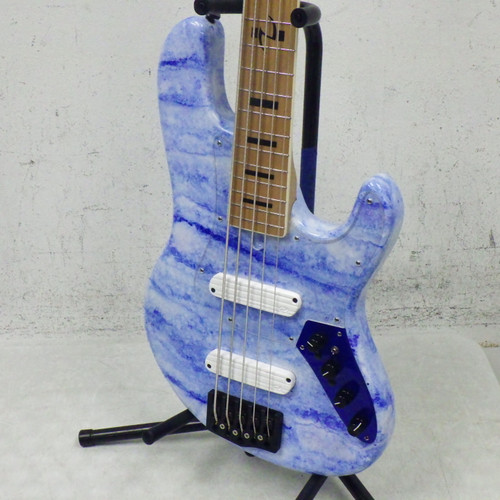 Vist Large View of Product Image Which is Used Z Bass Ev1  Ultra Custom 5 String  SKy Blue Bass