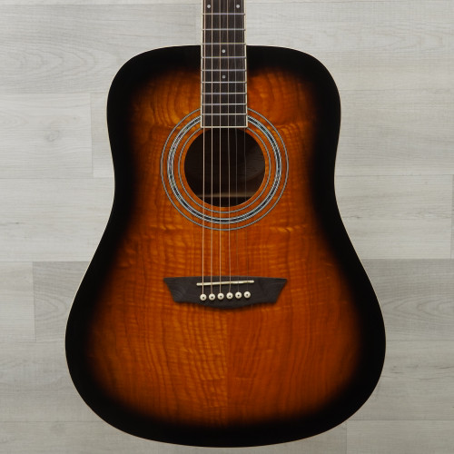 Vist Large View of Product Image Which is Used Washburn WSHAG Laminate Top Acoustic Guitar Tobacco Sunburst
