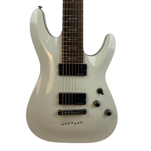 Vist Large View of Product Image Which is Used Schecter DEMON-7 Modern Metal Electric Guitar White 7-String