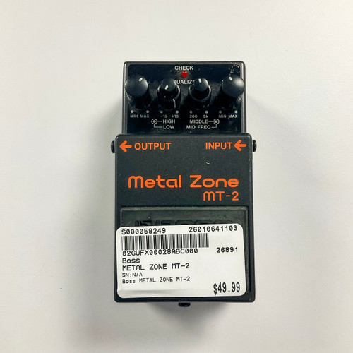 Vist Large View of Product Image Which is Used Boss Metal Zone MT-2 Distortion Pedal