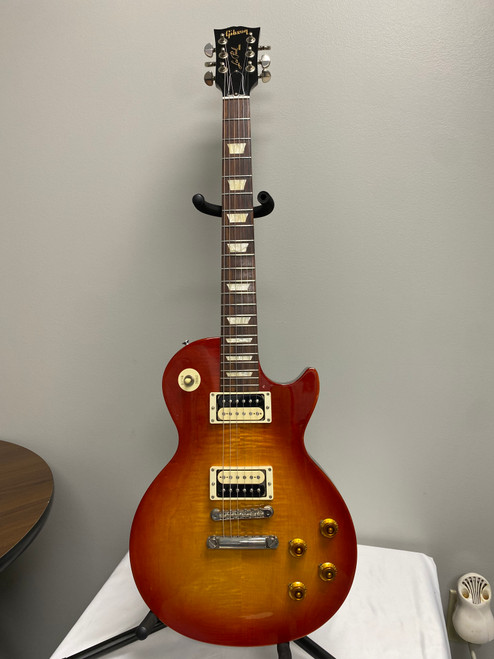Vist Large View of Product Image Which is Used Gibson LES PAUL STUDIO PLUS FLAMETOP LP Type Electric Guitar Cherry Sunburst 6-String