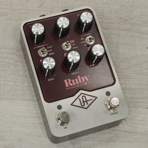 Vist Large View of Product Image Which is Used Universal Audio Ruby Top Boost Amplifier Boost Pedal
