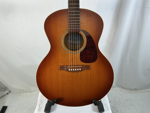 Vist Large View of Product Image Which is Used Seagull ENTOURAGE MINI JUMBO Solid Top Acoustic Guitar Cherry Sunburst
