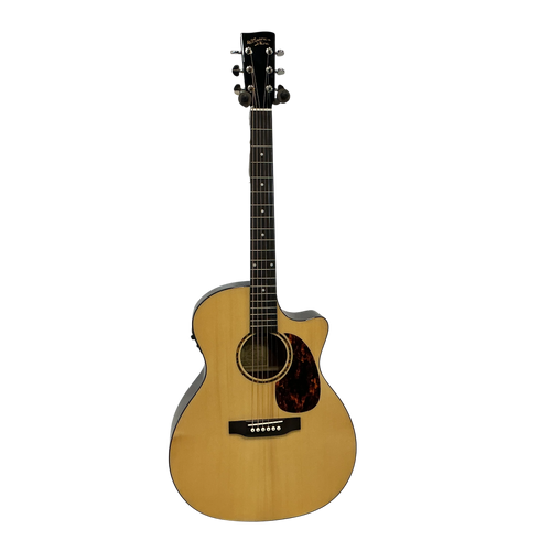 Vist Large View of Product Image Which is Used Recording King RGA-G6-CFE5 Solid Top Acoustic Guitar Natural