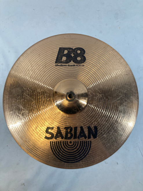 Vist Large View of Product Image Which is Used Sabian 16" B8 Medium Crash Cymbal