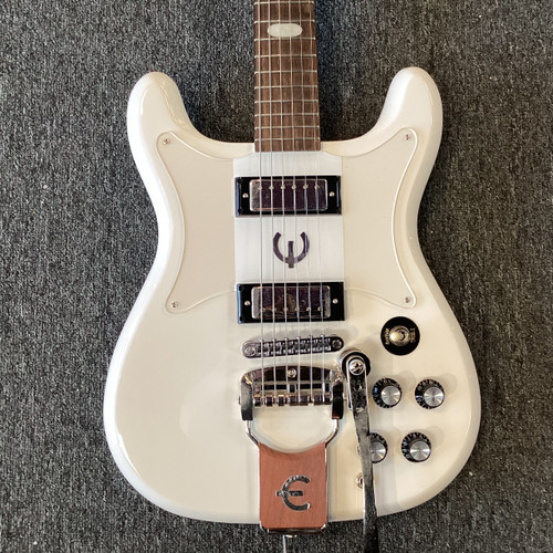 Vist Large View of Product Image Which is Used Epiphone CRESTWOOD CUSTOM TREMOTONE Double Cut Electric Guitar White 6-String