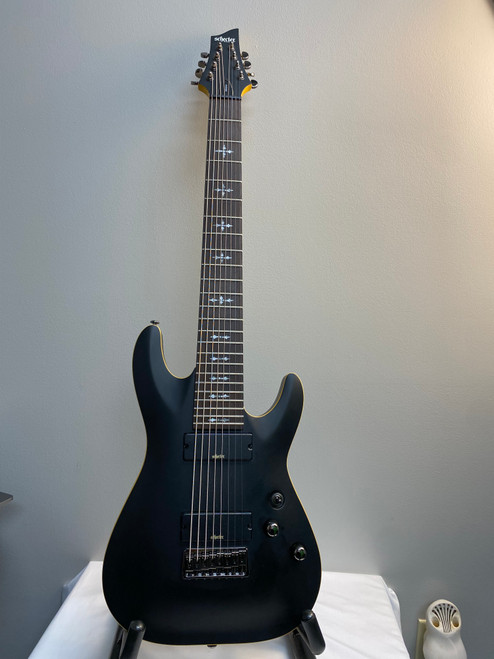 Vist Large View of Product Image Which is Used Schecter DEMON-8 Modern Metal Electric Guitar Black 8-String