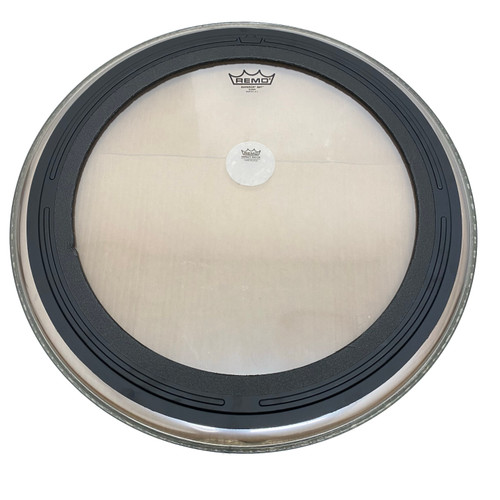 Vist Large View of Product Image Which is Used Remo 22 EMPEROR SMT CLEAR Bass Drum Head