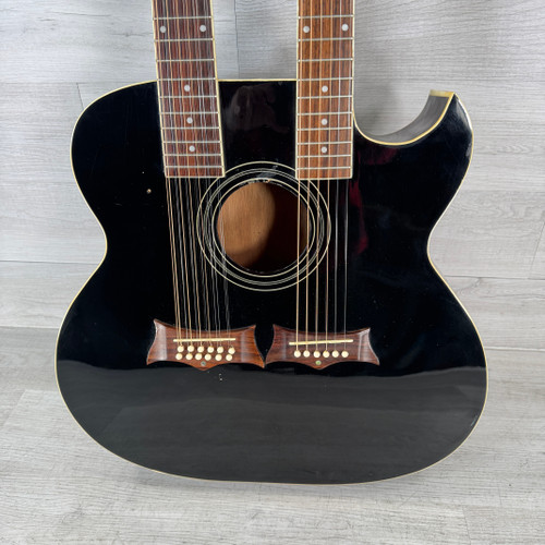 Vist Large View of Product Image Which is Used Tennessee Double Neck Acoustic Guitar - Black - AS IS - Local Pickup Only