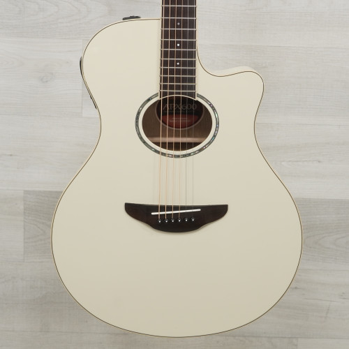 Vist Large View of Product Image Which is Used Yamaha APX600 Solid Top Acoustic Guitar Vintage White
