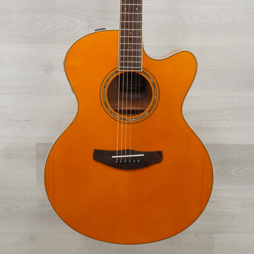 Vist Large View of Product Image Which is Used Yamaha CPX600 Solid Top Acoustic Guitar Vintage Tint