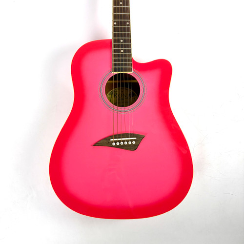 Vist Large View of Product Image Which is Used Kona K1PNK Acoustic Guitar Pink