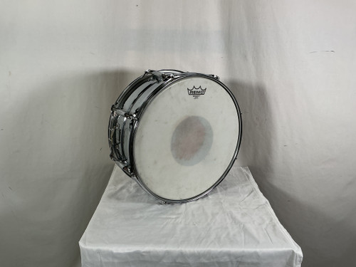 Vist Large View of Product Image Which is Used Ludwig 1980S STEEL SNARE Vintage Metal Snare Drum 14"