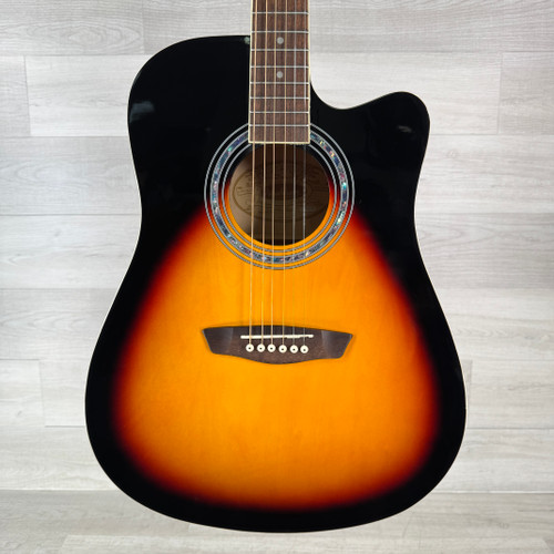 Vist Large View of Product Image Which is Used Washburn WA90CE Acoustic Guitar - Sunburst