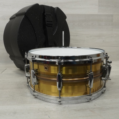 Vist Large View of Product Image Which is Used Ludwig 14x6.5 Super Brass Snare Drum With Case