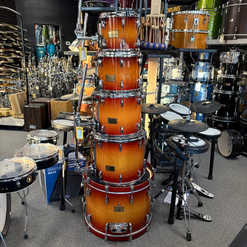 Vist Large View of Product Image Which is Used Pearl 5PC Masters Studio Birch Drum Shell Kit Cherry Sunburst