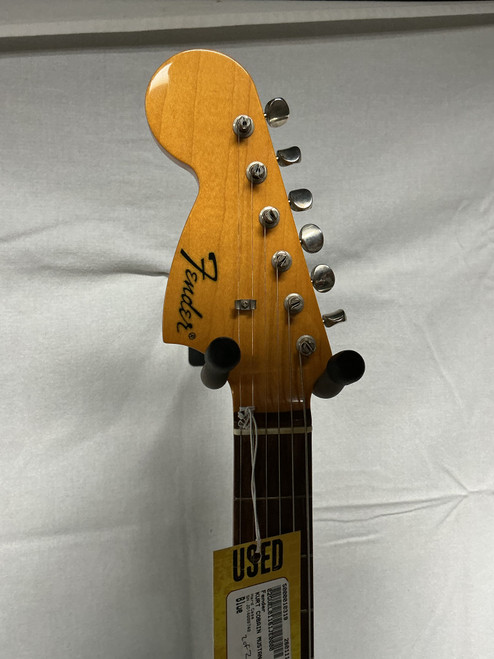 Vist Large View of Product Image Which is Used Fender KURT COBAIN MUSTANG LH Offset Double Cutaway Electric Guitar Blue 6-String