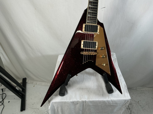 Vist Large View of Product Image Which is Used LTD KH-V Pointy Electric Guitar Red 6-String