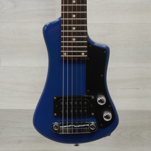 Vist Large View of Product Image Which is Used Galveston Travel Guitar Electric Guitar Blue