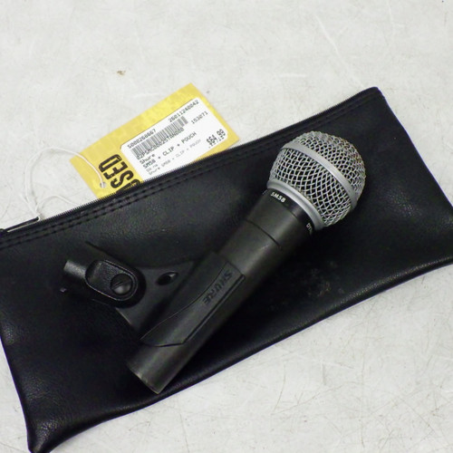 Vist Large View of Product Image Which is Used Shure SM58 + CLIP + POUCH Dynamic Microphone