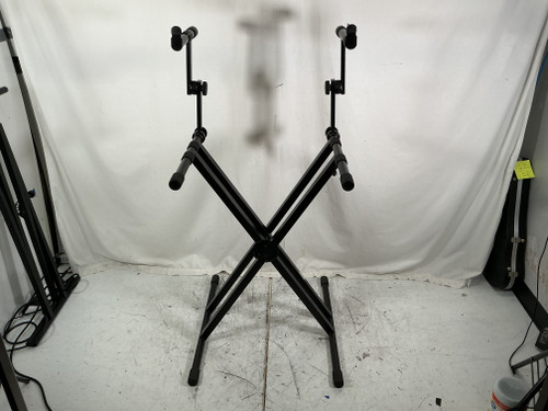 Vist Large View of Product Image Which is Used On Stage OSS EXTREME DOUBLE-X ERGO LOK STAND Tiered Keyboard Stand