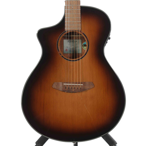 Vist Large View of Product Image Which is Used Breedlove DISCOVERY S CONCERT EDGEBURST LH CE Solid Top Acoustic Guitar Sunburst