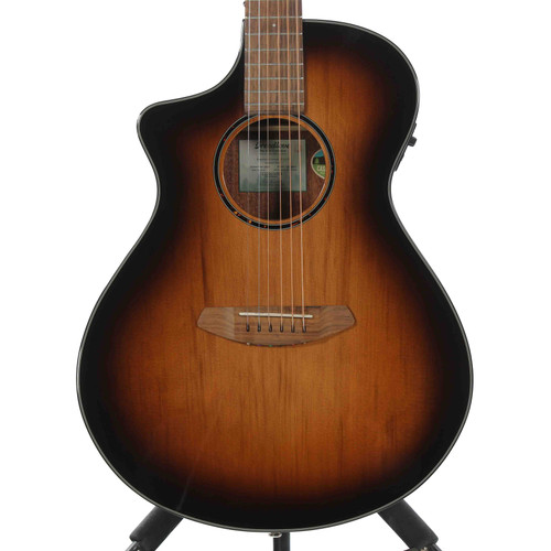 Vist Large View of Product Image Which is Used Breedlove DISCOVERY S CONCERT EDGEBURST LH CE Solid Top Acoustic Guitar Sunburst
