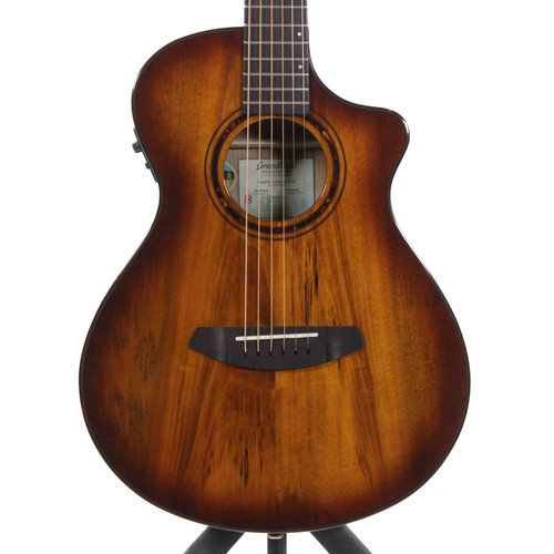 Vist Large View of Product Image Which is Used Breedlove PURSUIT EXOTIC S COMPANION TIGERS EYE CE Solid Top Acoustic Guitar Wood