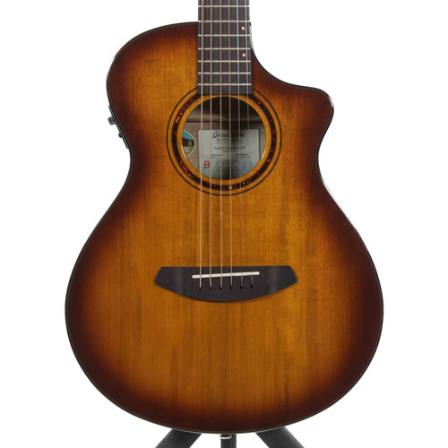 Vist Large View of Product Image Which is Used Breedlove PURSUIT EXOTIC S COMPANION TIGERS EYE CE Solid Top Acoustic Guitar Wood