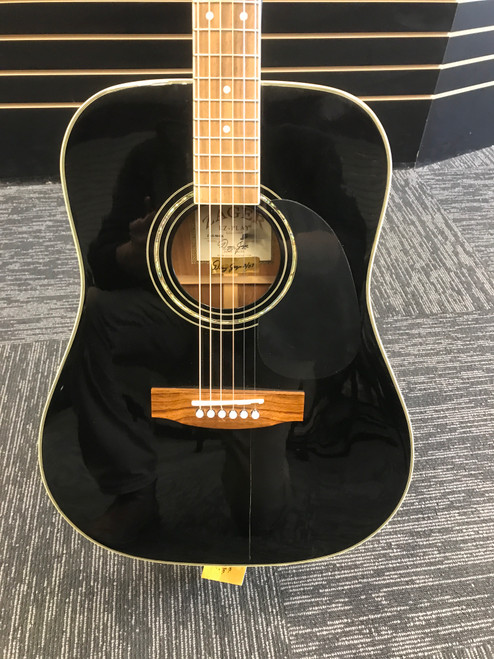 Vist Large View of Product Image Which is Used Zager ZAD-50 Solid Top Acoustic Guitar Black