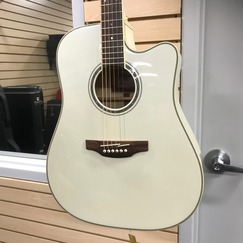 Vist Large View of Product Image Which is Used Takamine GD37CE-PW Laminate Top Acoustic Guitar White
