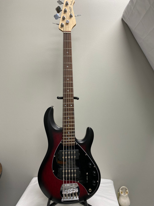 Vist Large View of Product Image Which is Used Sterling by Ernie Ball SUB SERIES STINGRAY 5 Bass Guitar Black 5-String