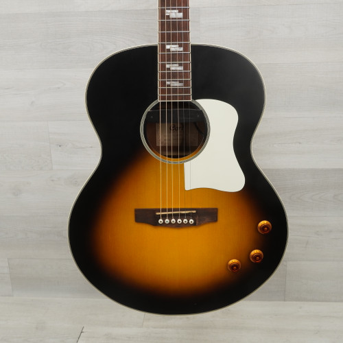 Vist Large View of Product Image Which is Used Cort Cj Retro Laminate Top Acoustic Guitar Tobacco Sunburst