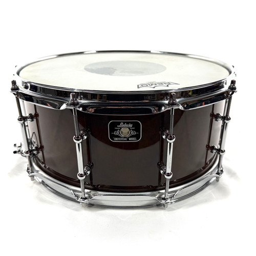 Vist Large View of Product Image Which is Used Ludwig Universal LU6514WA Walnut Snare Drum 14"