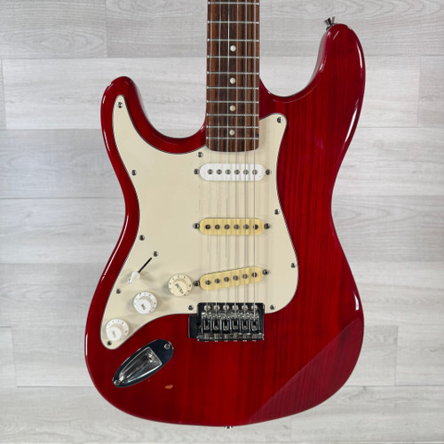 Vist Large View of Product Image Which is Used Laurel 6-string Left-handed Electric Guitar - Red