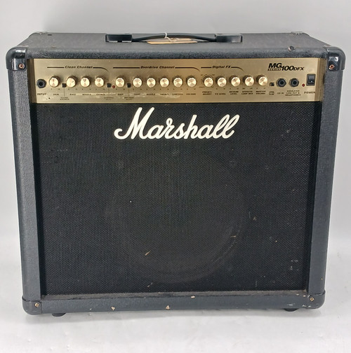 Vist Large View of Product Image Which is Used Marshall MG100DFX 1 x 12 Solid State Amplifier 1 x 12